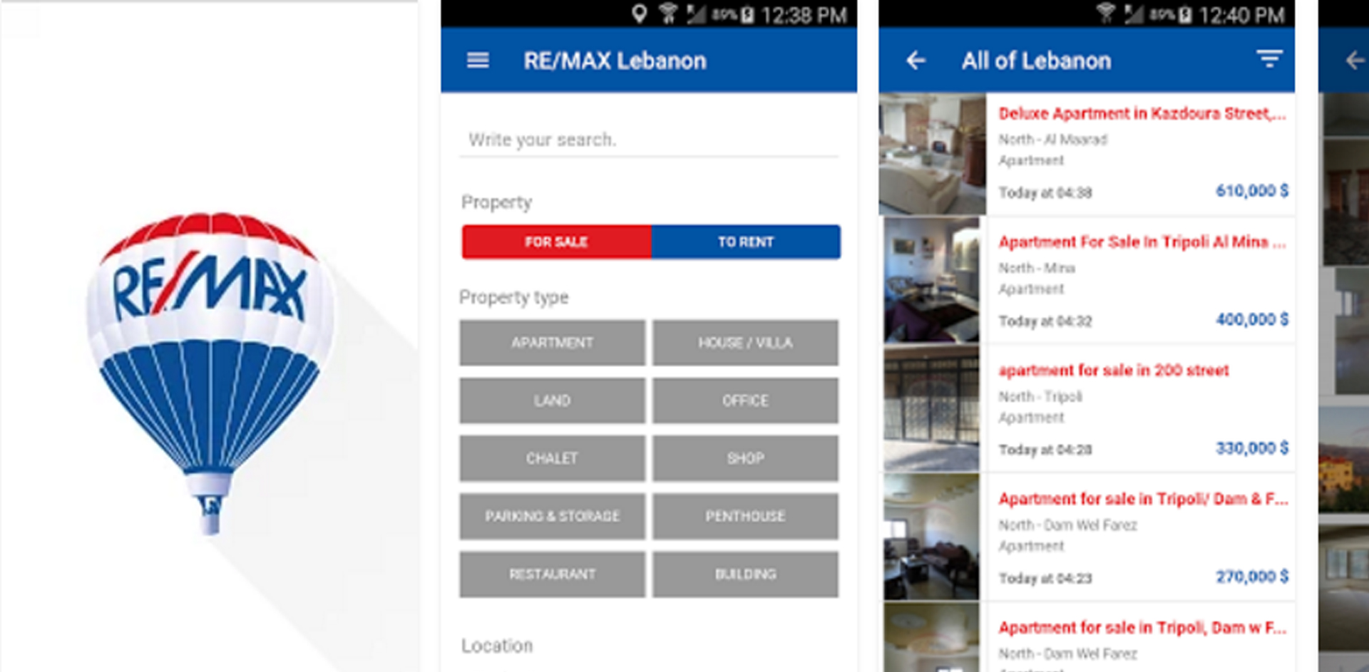 THALES IT - Réalisation Application Mobile - Remax Lebanon